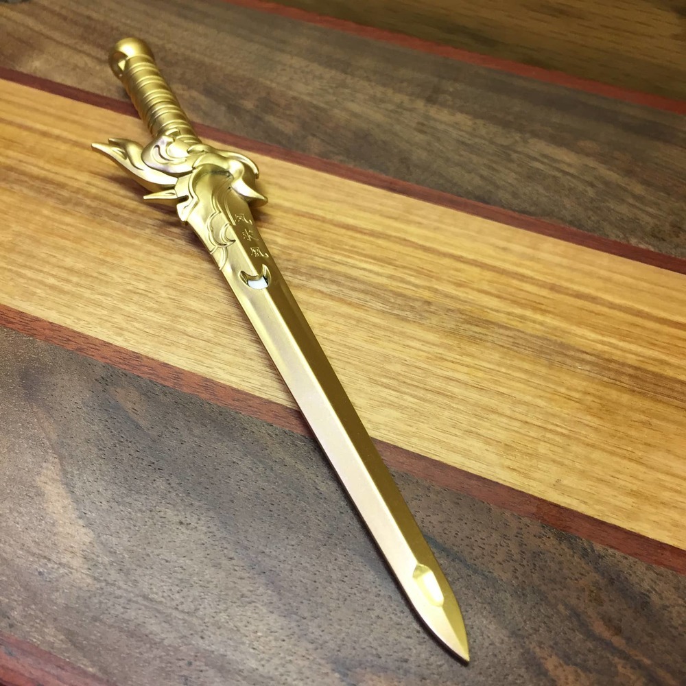 Golden Colored Longsword Secret Hidden Writing Pen - Picture 1 of 4